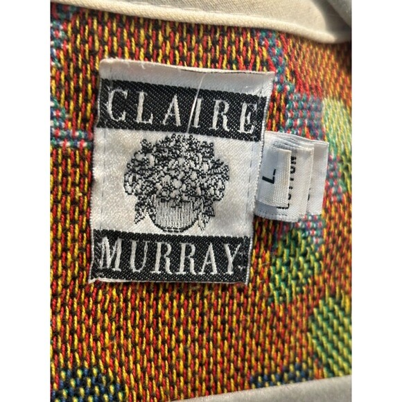 VTG Claire Murray Silverado Floral Tapestry Blanket Jacket Adult Large USA - Picture 5 of 8